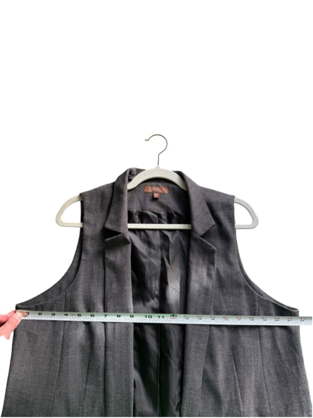 Jessica Charcoal Sleeveless Blazer Vest Size 18W Office Career Business Casual - Picture 7 of 12